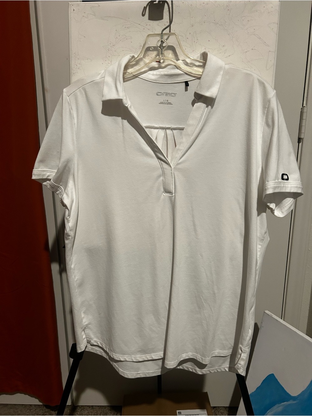 OGIO Women's White Polo-Style Short Sleeve Top